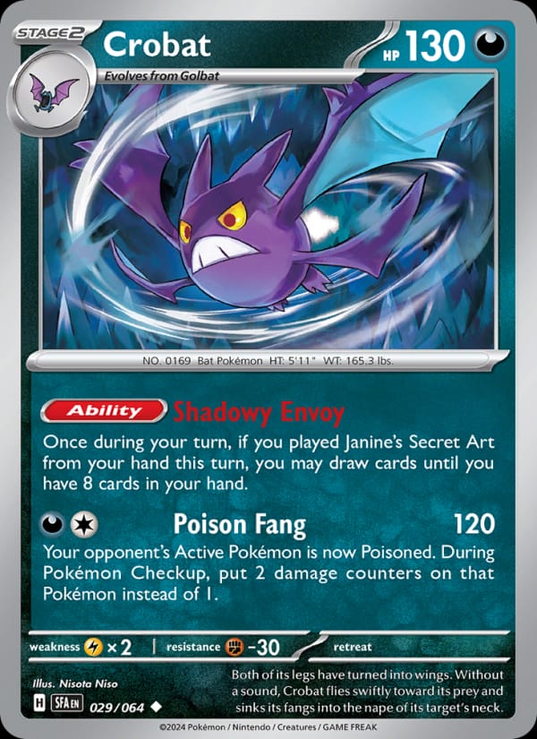 Crobat 029/064 Shrouded Fable Pokémon card