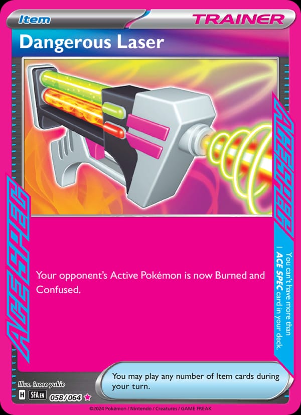 Dangerous Laser 058/064 Shrouded Fable Pokémon card