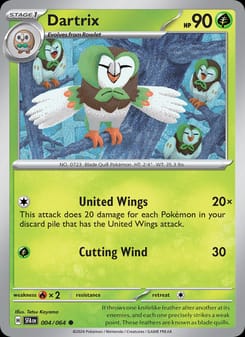 Dartrix 004/064 Common – Shrouded Fable Pokémon card