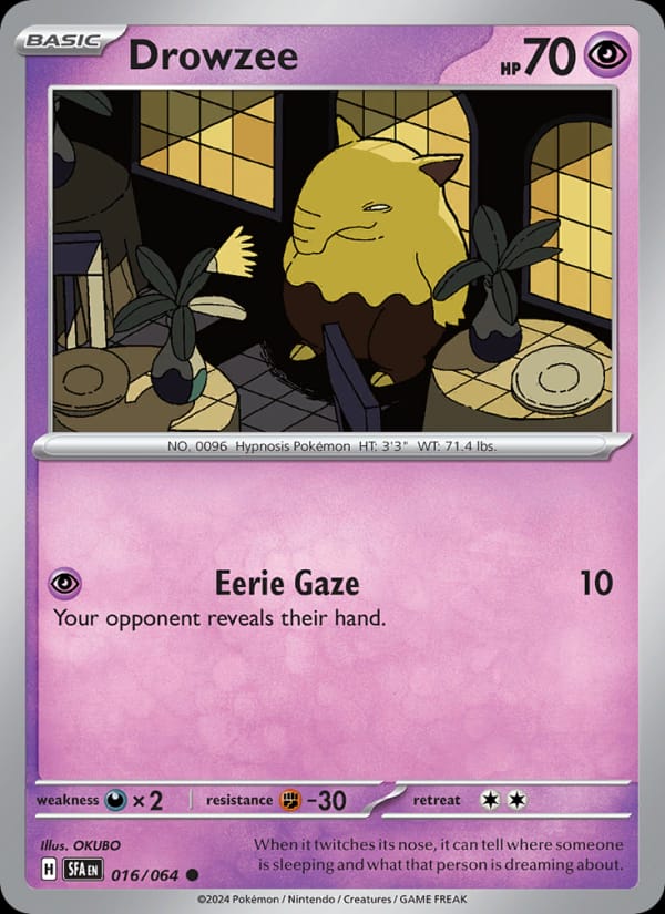 Drowzee 016/064 Shrouded Fable Pokémon card