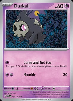 Duskull 018/064 Common – Shrouded Fable Pokémon card