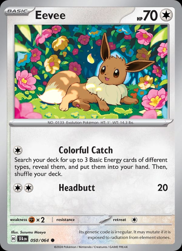 Eevee 050/064 Shrouded Fable Pokémon card