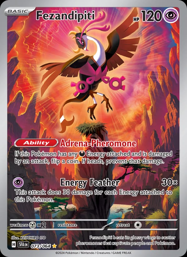 Fezandipiti 073/064 Shrouded Fable Pokémon card