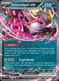 Fezandipiti ex 038/064 Double Rare – Shrouded Fable Pokémon card
