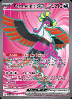 Fezandipiti ex 084/064 Ultra Rare – Shrouded Fable Pokémon card