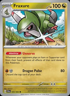 Fraxure 045/064 Common – Shrouded Fable Pokémon card