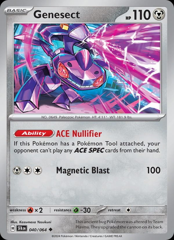 Genesect 040/064 Shrouded Fable Pokémon card
