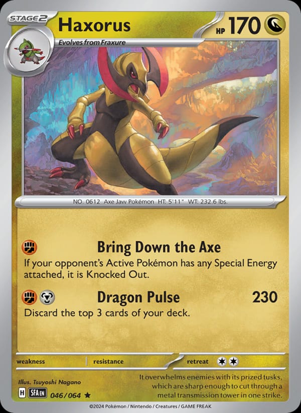 Haxorus 046/064 Shrouded Fable Pokémon card