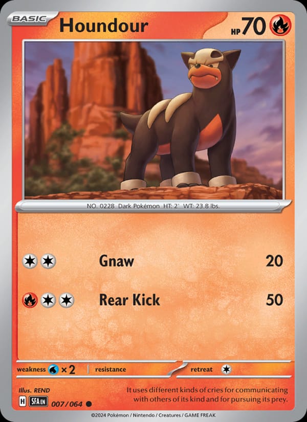Houndour 007/064 Shrouded Fable Pokémon card