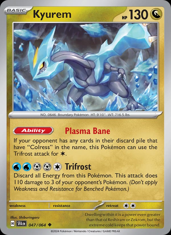 Kyurem 047/064 Shrouded Fable Pokémon card