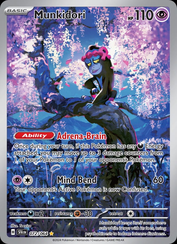 Munkidori 072/064 Shrouded Fable Pokémon card