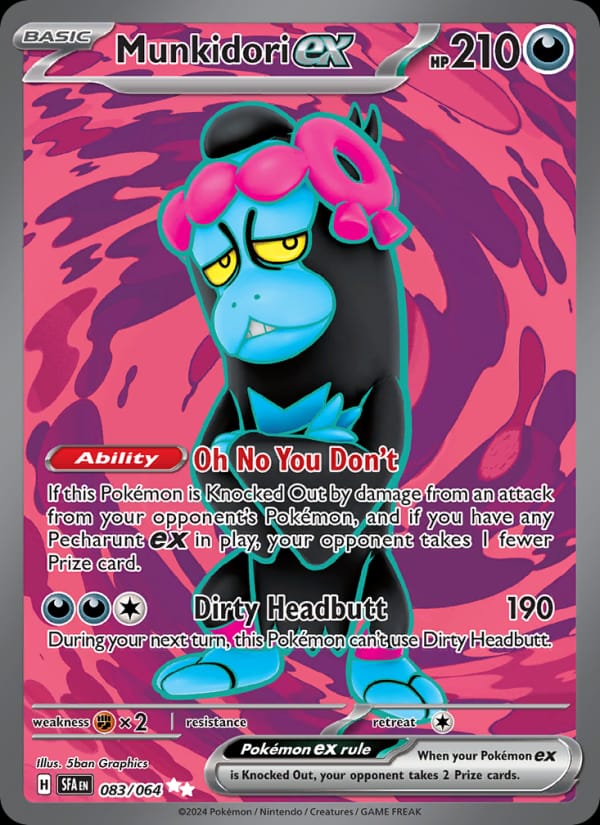 Munkidori ex 083/064 Shrouded Fable Pokémon card