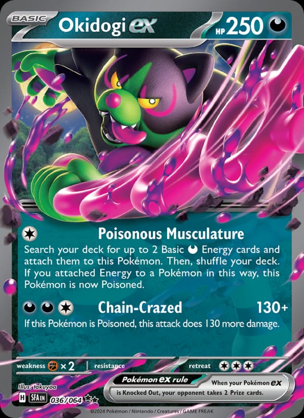 Okidogi ex 036/064 Shrouded Fable Pokémon card