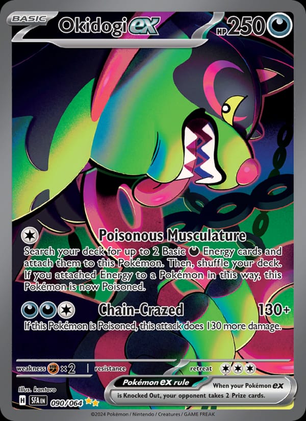Okidogi ex 090/064 Shrouded Fable Pokémon card
