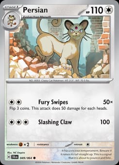 Persian 049/064 Common – Shrouded Fable Pokémon card