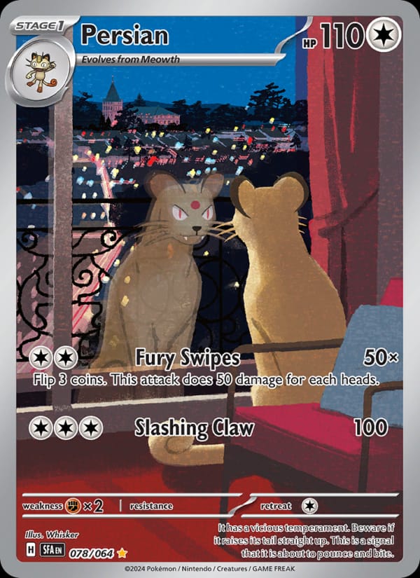 Persian 078/064 Shrouded Fable Pokémon card