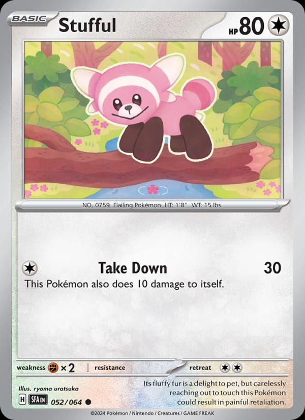 Stufful 052/064 Shrouded Fable Pokémon card