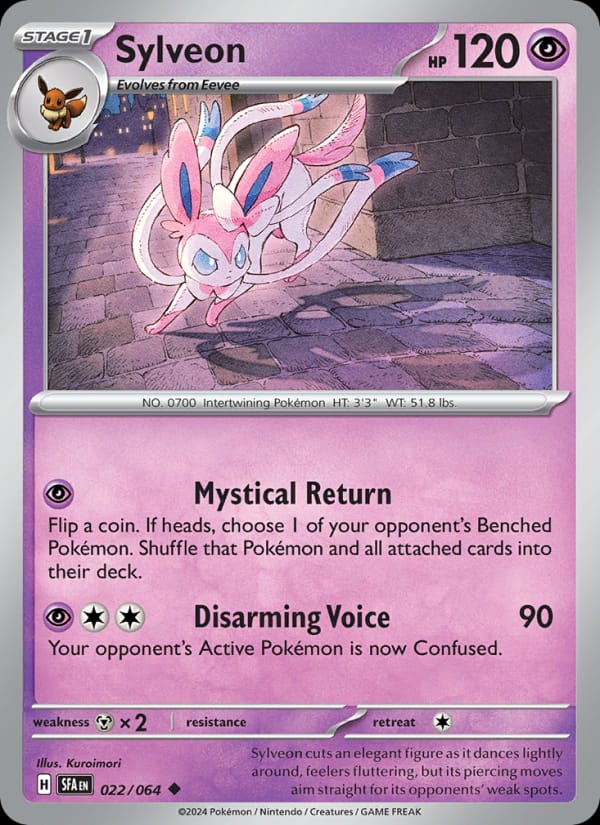 Sylveon 022/064 Shrouded Fable Pokémon card