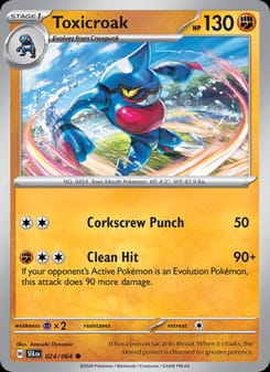 Toxicroak 024/064 Common – Shrouded Fable Pokémon card