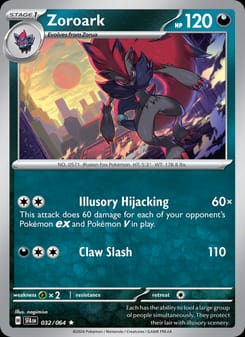 Zoroark 032/064 Rare – Shrouded Fable Pokémon card