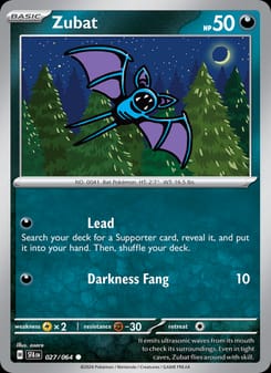 Zubat 027/064 Common – Shrouded Fable Pokémon card