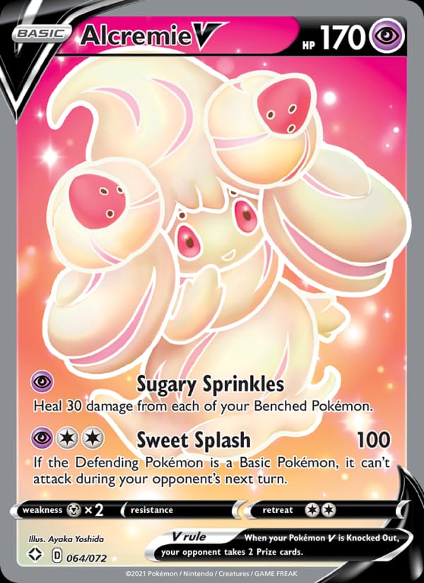 Alcremie V 073/072 Shining Fates Pokémon card
