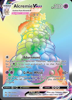 Alcremie VMAX 73/72 Secret Rare – Shining Fates Pokémon card