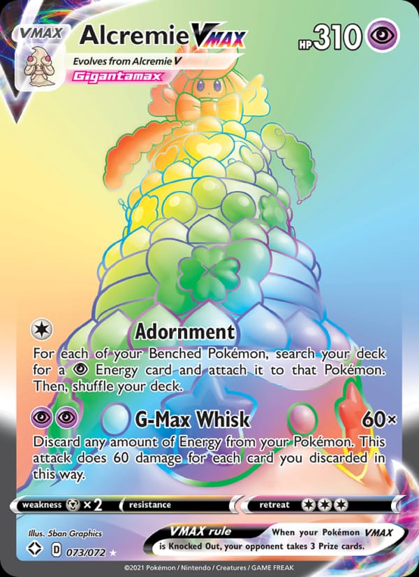 Alcremie VMAX 73/72 Shining Fates Pokémon card