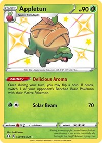 Appletun SV014/SV122 Shiny Holo Rare – Shining Fates Pokémon card
