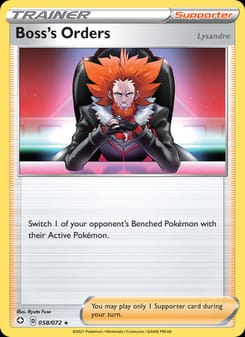 Boss's Orders (Lysandre) 058/072 Rare – Shining Fates Pokémon card