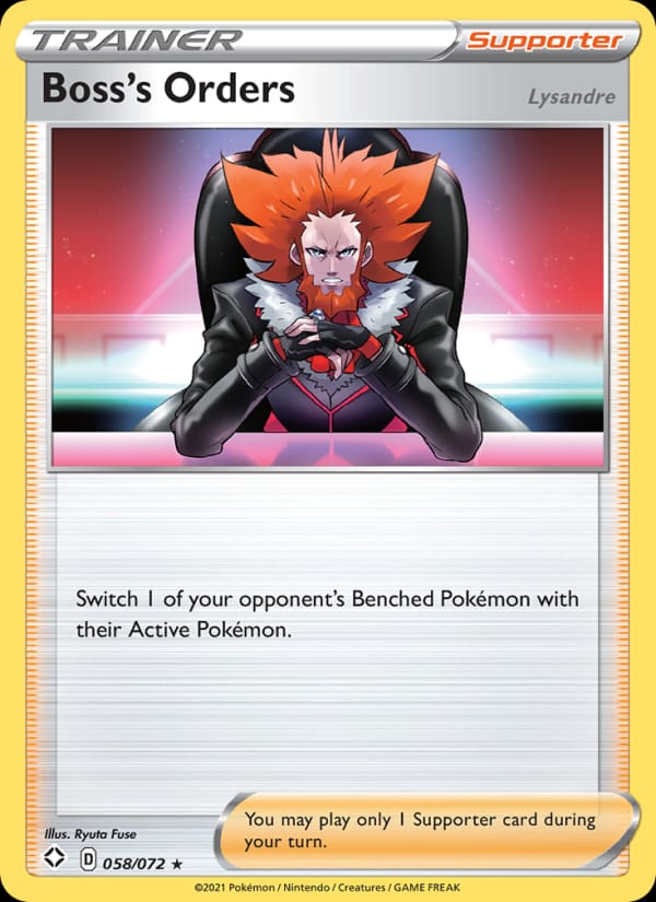 Boss's Orders (Lysandre) 058/072 Shining Fates Pokémon card
