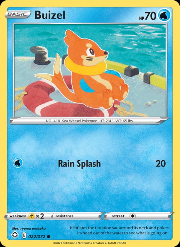Buizel 022/072 Shining Fates Pokémon card