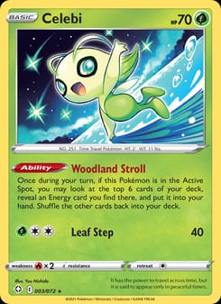 Celebi 003/072 Rare – Shining Fates Pokémon card