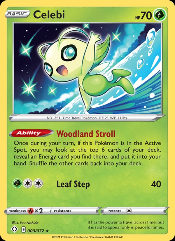 Celebi 003/072 Shining Fates Pokémon card