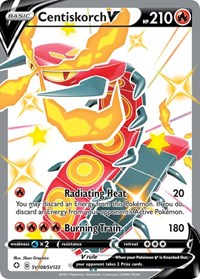 Centiskorch V SV108/SV122 Shiny Holo Rare – Shining Fates Pokémon card