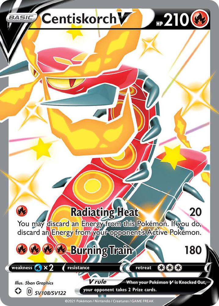 Centiskorch V SV108/SV122 Shining Fates Pokémon card