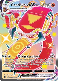 Centiskorch VMAX SV109/SV122 Shiny Holo Rare – Shining Fates Pokémon card