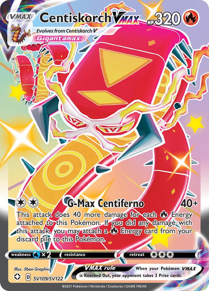 Centiskorch VMAX SV109/SV122 Shining Fates Pokémon card