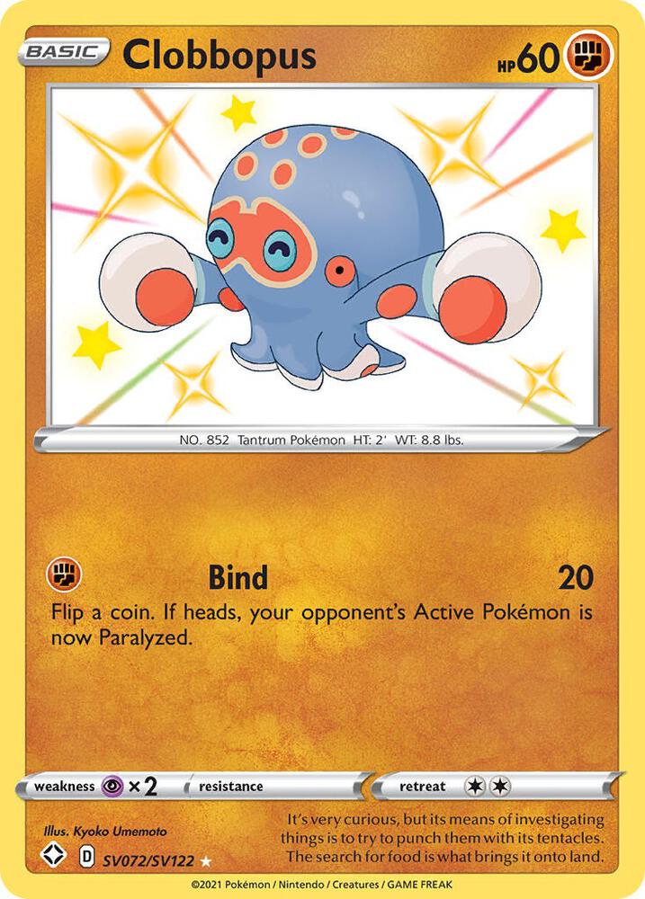 Clobbopus SV072/SV122 Shining Fates Pokémon card