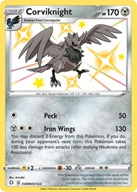 Corviknight SV089/SV122 Shiny Holo Rare – Shining Fates Pokémon card