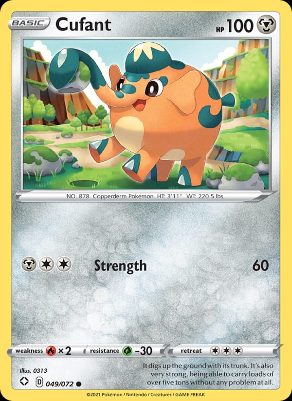 Cufant 049/072 Shining Fates Pokémon card