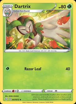 Dartrix 007/072 Uncommon – Shining Fates Pokémon card