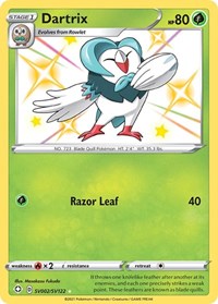 Dartrix SV002/SV122 Shiny Holo Rare – Shining Fates Pokémon card