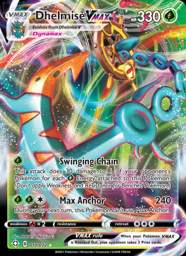 Dhelmise VMAX 010/072 Shining Fates Pokémon card