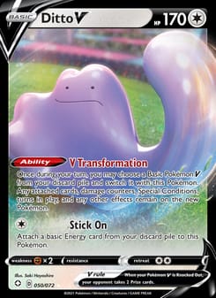 Ditto V 050/072 Ultra Rare – Shining Fates Pokémon card