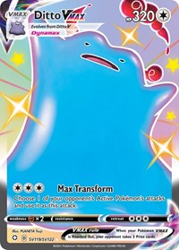 Ditto VMAX SV119/SV122 Shiny Holo Rare – Shining Fates Pokémon card