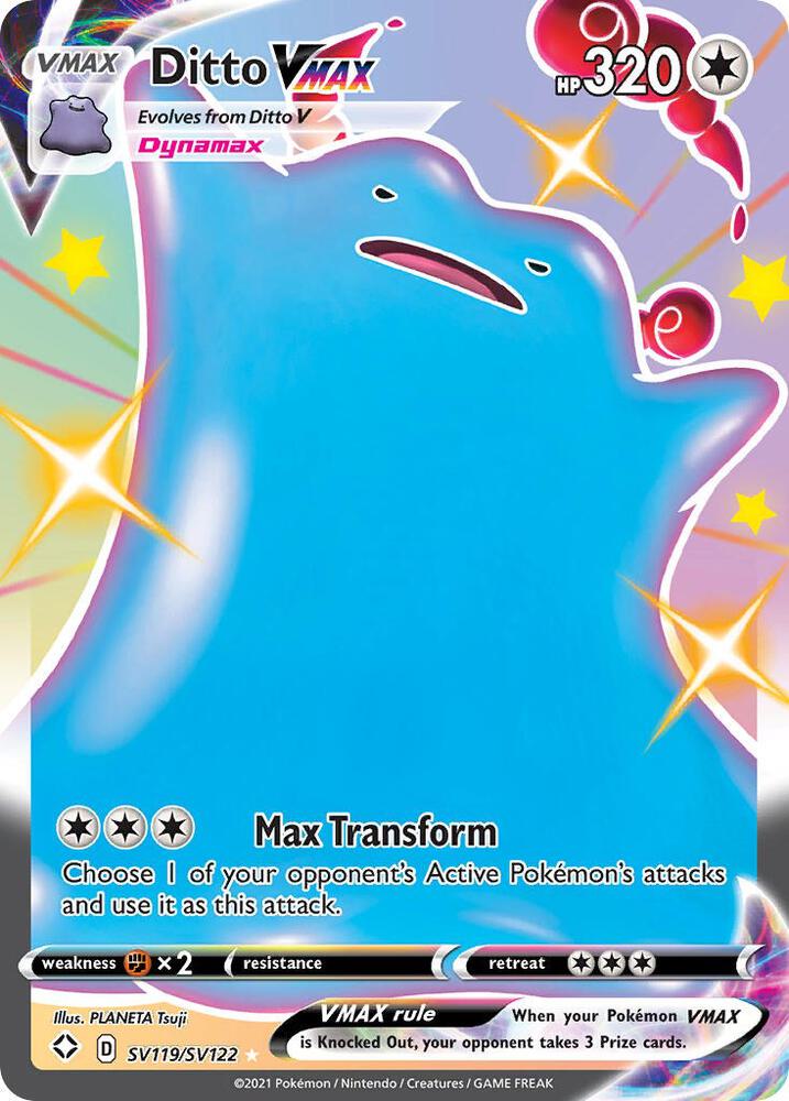 Ditto VMAX SV119/SV122 Shining Fates Pokémon card