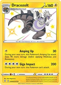 Dracozolt SV045/SV122 Shiny Holo Rare – Shining Fates Pokémon card
