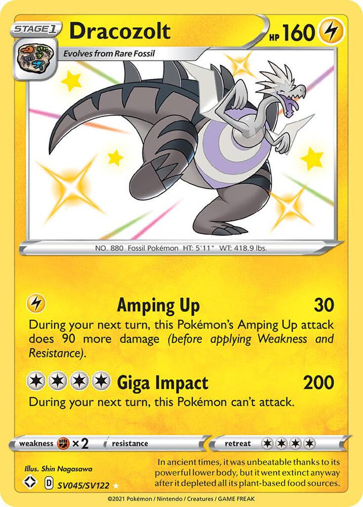 Dracozolt SV045/SV122 Shining Fates Pokémon card