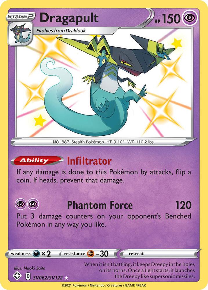 Dragapult SV062/SV122 Shining Fates Pokémon card